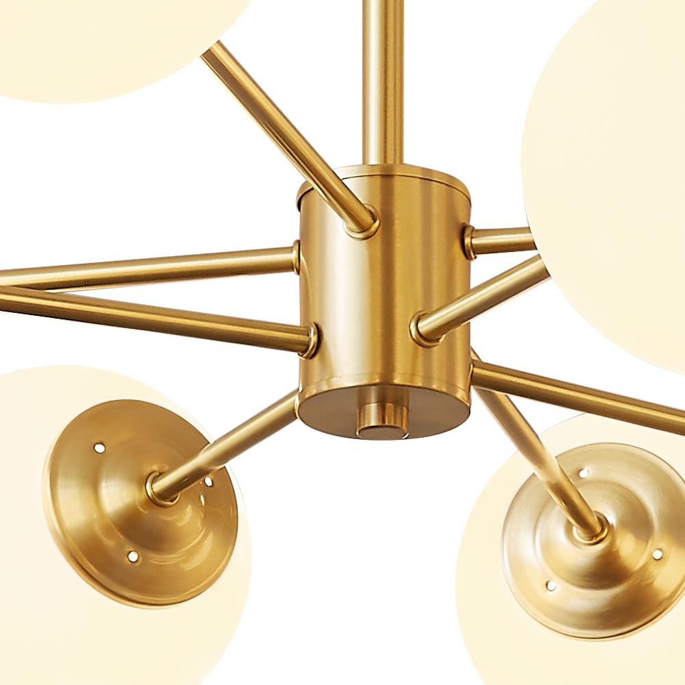 FALUVA Lumi Glass Globe Chandelier - Mid-Century Modern