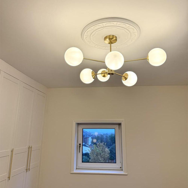 FALUVA Lumi Glass Globe Chandelier - Mid-Century Modern