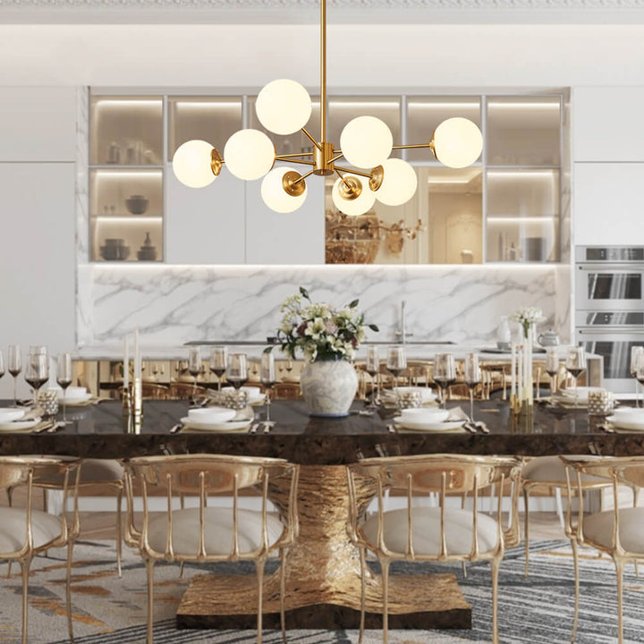 FALUVA Lumi Glass Globe Chandelier - Mid-Century Modern