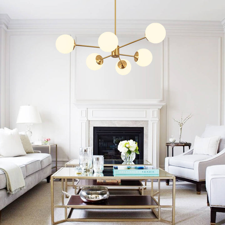 FALUVA Lumi Glass Globe Chandelier - Mid-Century Modern