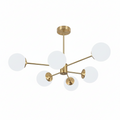 FALUVA Lumi Glass Globe Chandelier - Mid-Century Modern 6-Light