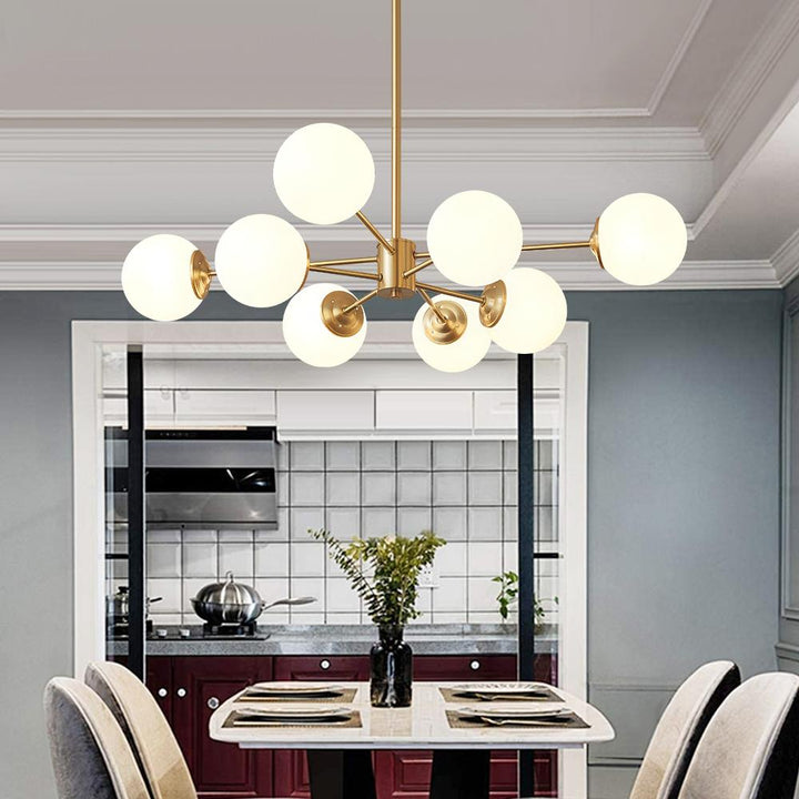 FALUVA Lumi Glass Globe Chandelier - Mid-Century Modern