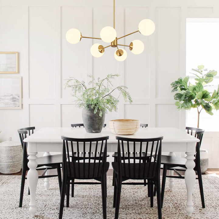 FALUVA Lumi Glass Globe Chandelier - Mid-Century Modern