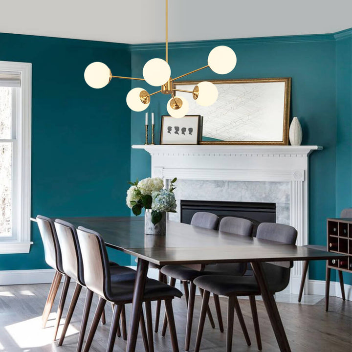 FALUVA Lumi Glass Globe Chandelier - Mid-Century Modern