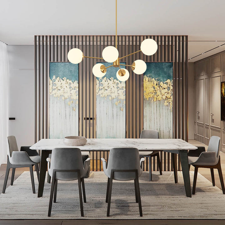FALUVA Lumi Glass Globe Chandelier - Mid-Century Modern