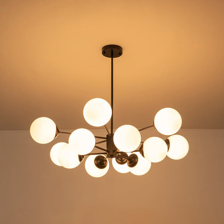 FALUVA Lumi Glass Globe Chandelier - Mid-Century Modern
