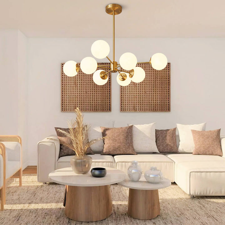 FALUVA Lumi Glass Globe Chandelier - Mid-Century Modern