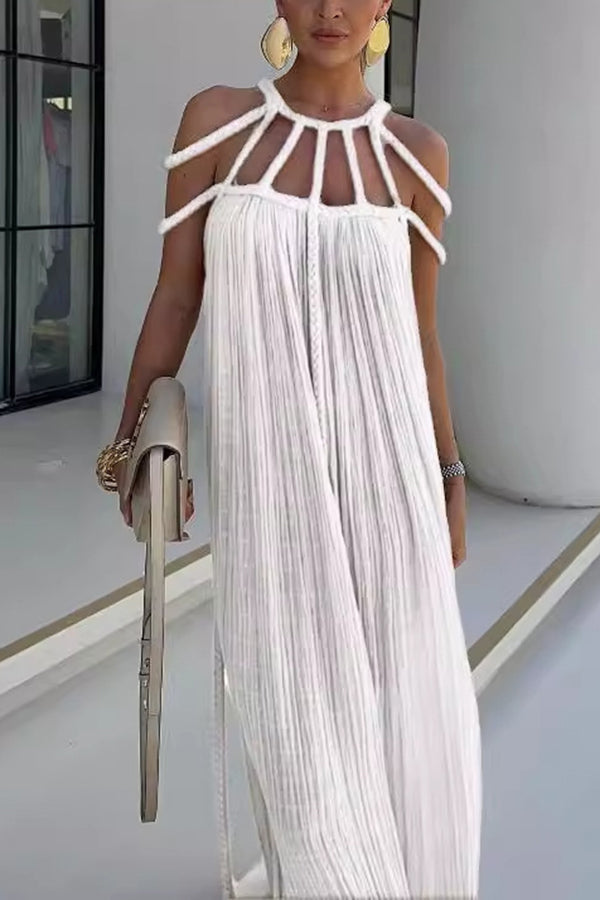 FALUVA Luo Linen Blend Cover-up Maxi Dress