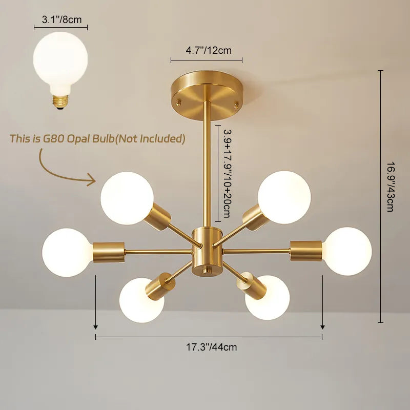 FALUVA Luxo 6-Light Sputnik Chandelier