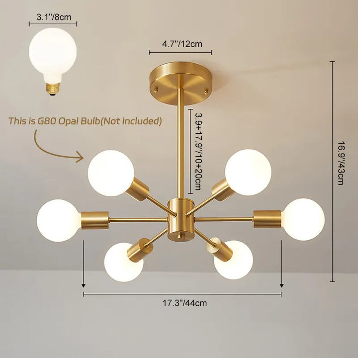 FALUVA Luxo 6-Light Sputnik Chandelier