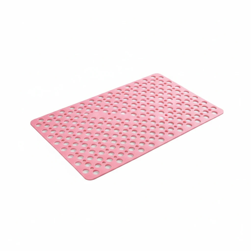 FALUVA Luxury Non-Slip Shower Mat with Hygienic Protection Pink