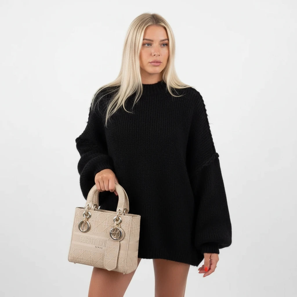 FALUVA Malia Knit Jumper - Elegantly Designed Black