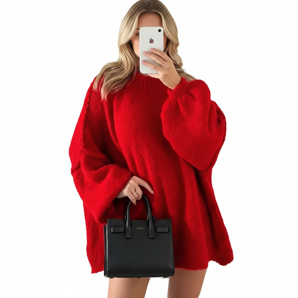 FALUVA Malia Knit Jumper - Elegantly Designed Red