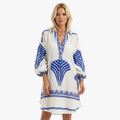 FALUVA Mila Tunic Shirt Mini Dress Blue