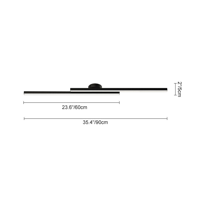 FALUVA Miro Long Strip LED Flush Mount - Modern Minimalist Linear