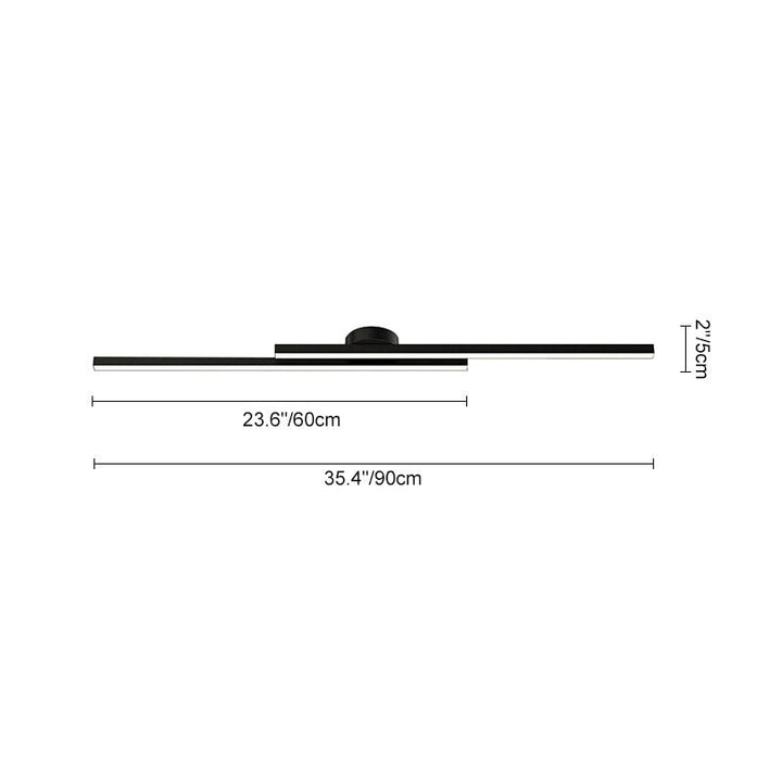 FALUVA Miro Long Strip LED Flush Mount - Modern Minimalist Linear