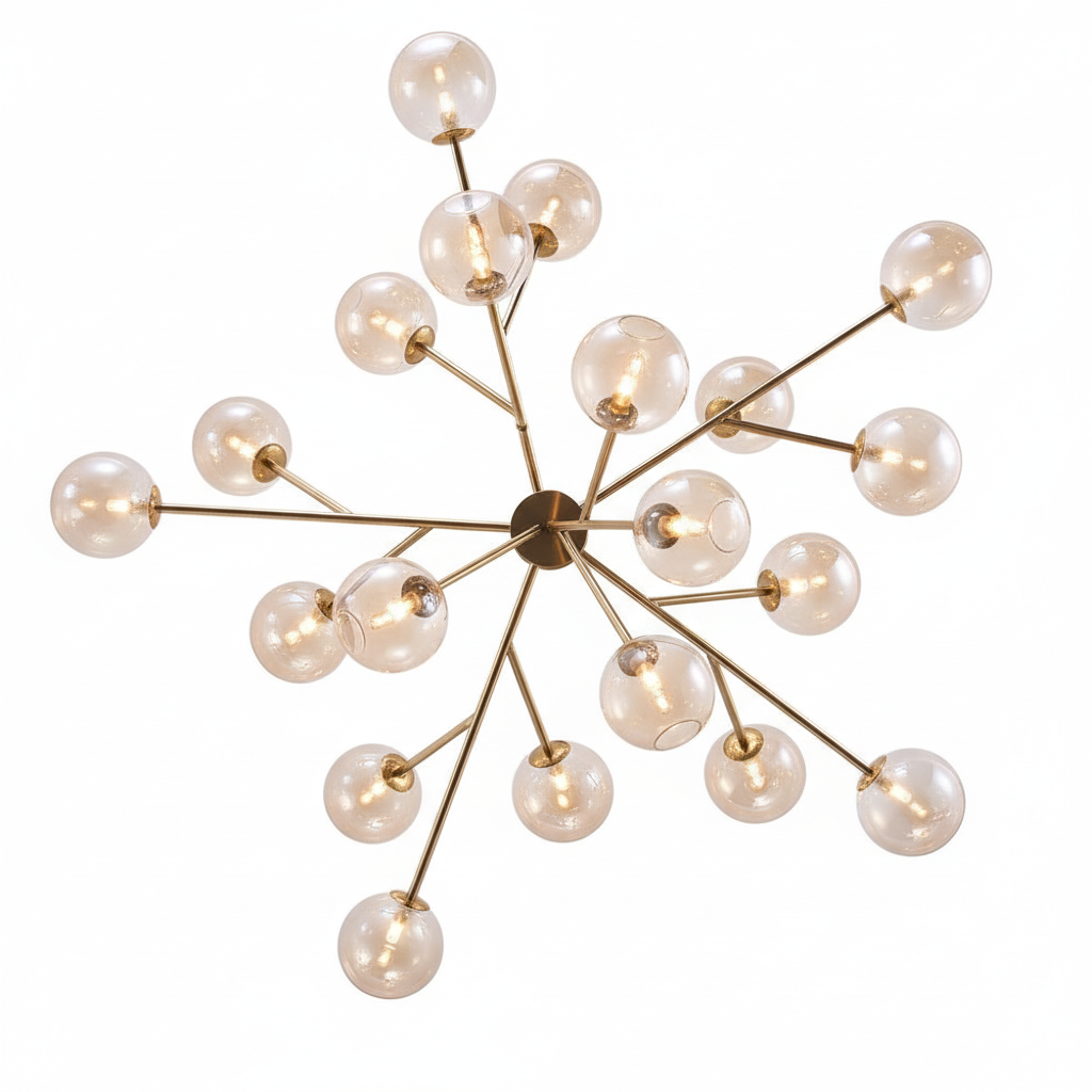 FALUVA Miro Modern Linear Chandelier - 15-Light Bubble Design