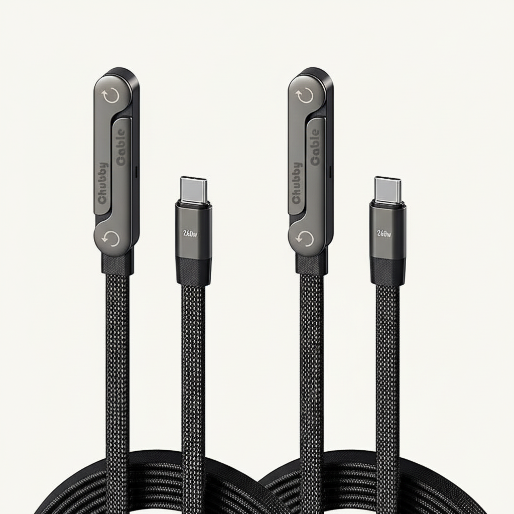 FALUVA Mop Magnetic USB-C Fast Charging Cable 2 Pcs C to C (240W) 4.9ft (1.5M) Black