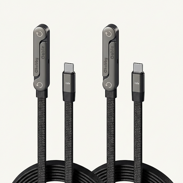 FALUVA Mop Magnetic USB-C Fast Charging Cable 2 Pcs C to C (240W) 4.9ft (1.5M) Black