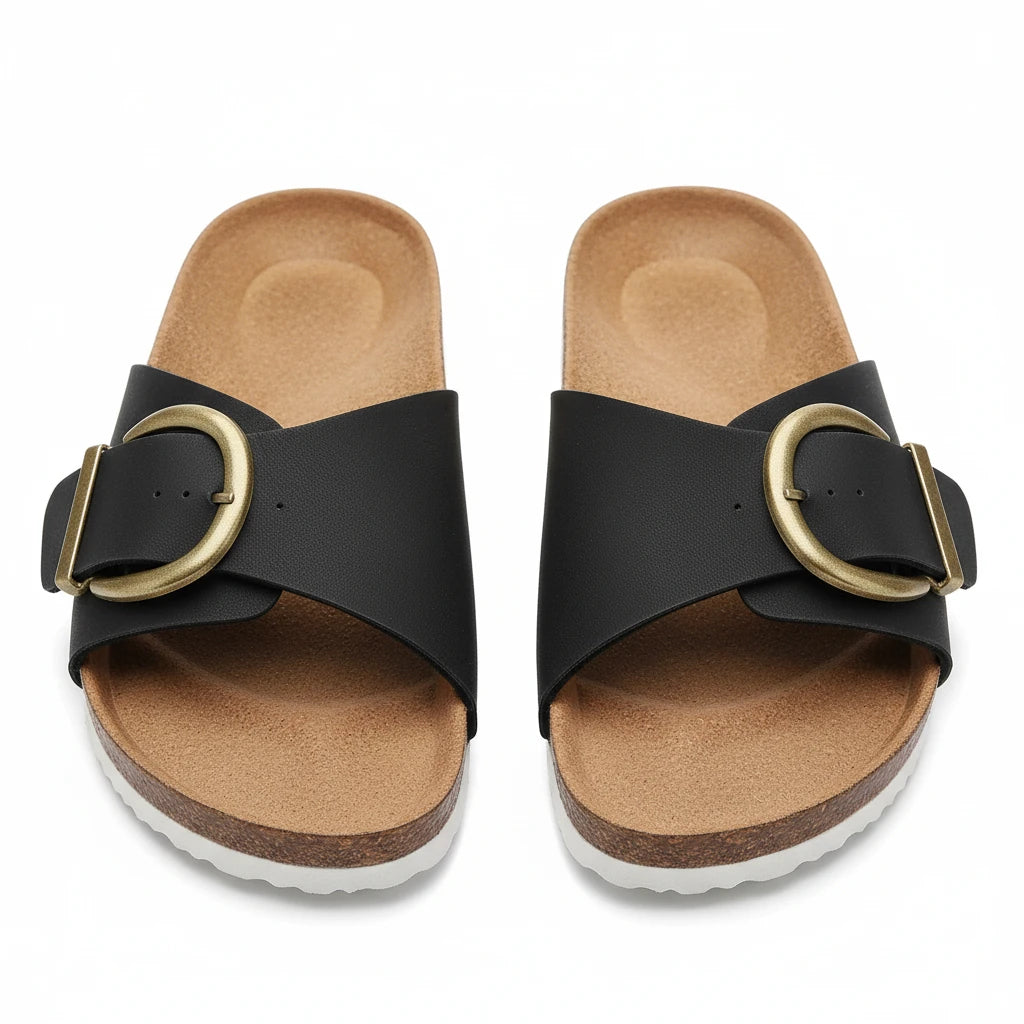 FALUVA Nela Slippers Soft Relaxed Black