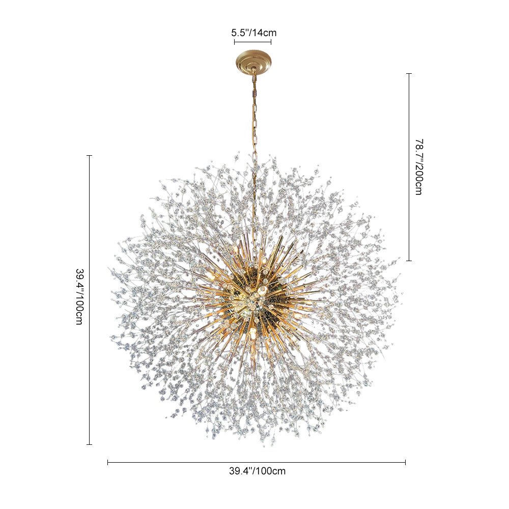 FALUVA Nova Firework Sputnik Chandelier - 20-Light Luxury Oversized