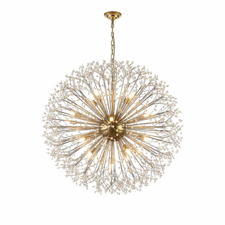 FALUVA Nova Firework Sputnik Chandelier - 20-Light Luxury Oversized Brass