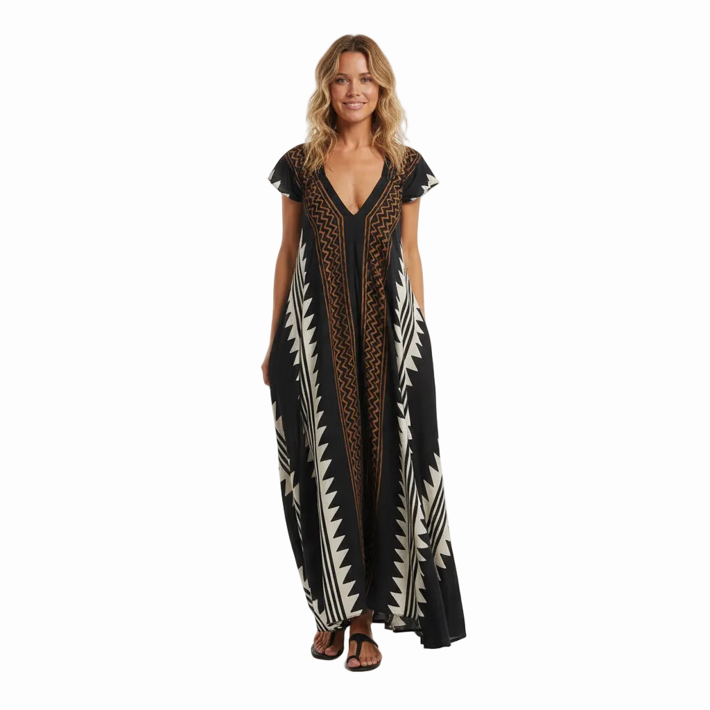 FALUVA Nue A-Line Maxi Dress