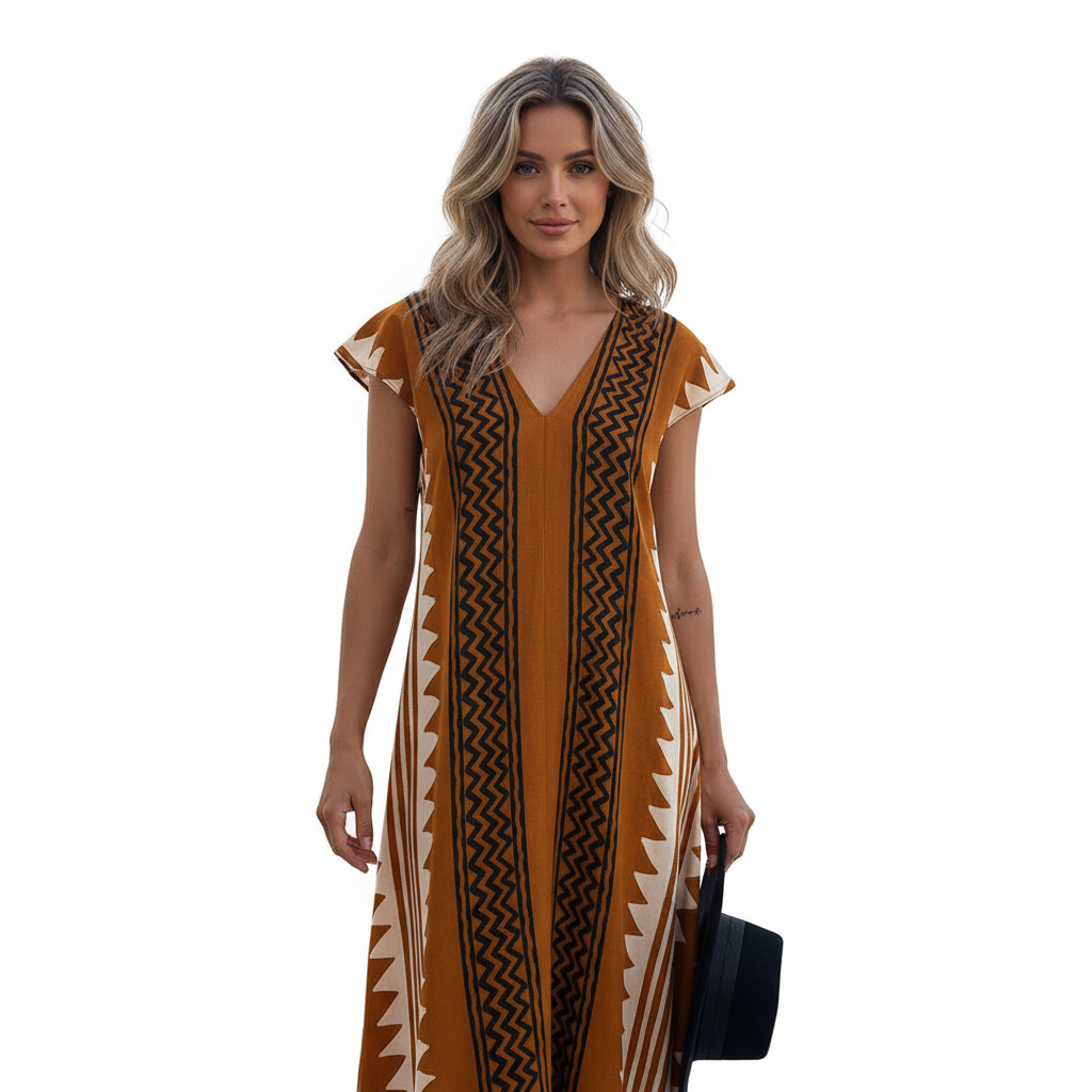 FALUVA Nue A-Line Maxi Dress