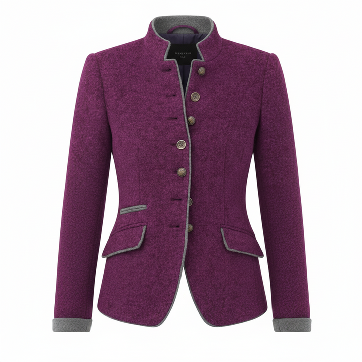 FALUVA Ozi Elegant Cardigan - High Collar Knit