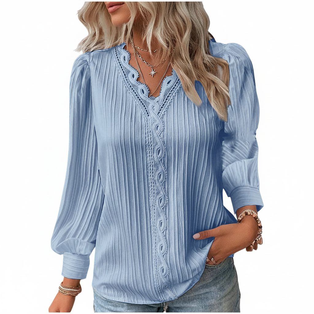 FALUVA Raya Pullover Blouse Blue