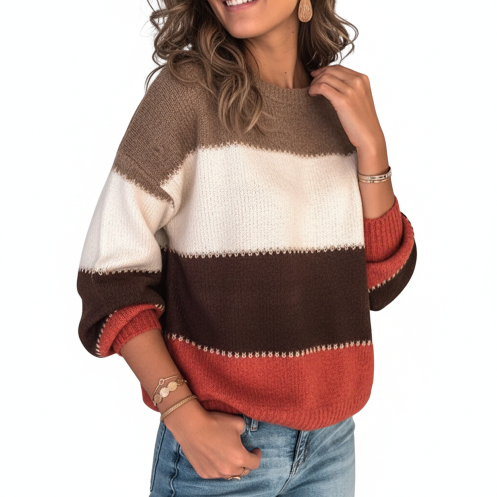 FALUVA Ruth Vintage Knit Jumper Red