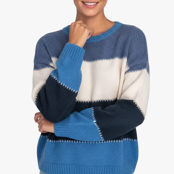 FALUVA Ruth Vintage Knit Jumper Blue