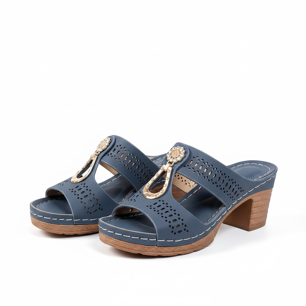 FALUVA Rylee Orthopedic Comfort Sandal Blue