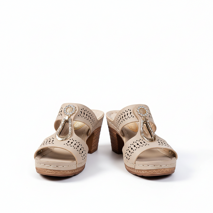 FALUVA Rylee Orthopedic Comfort Sandal Khaki