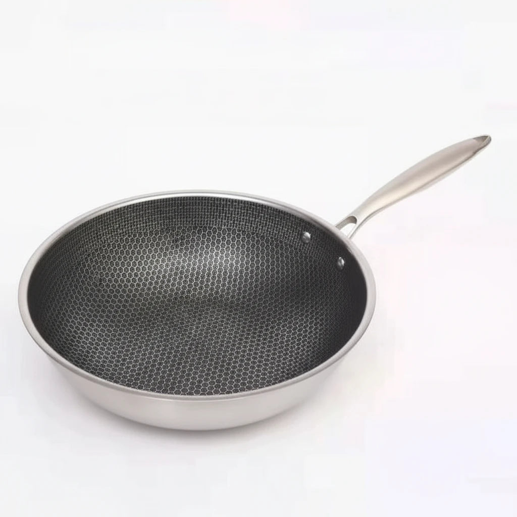 FALUVA Scratch-Resistant Frying Pan Honeycomb Structure