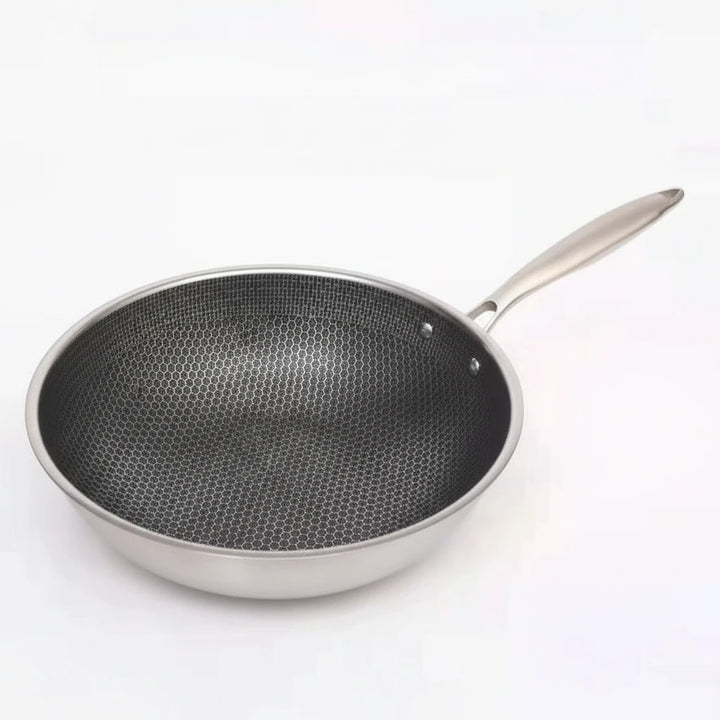 FALUVA Scratch-Resistant Frying Pan Honeycomb Structure