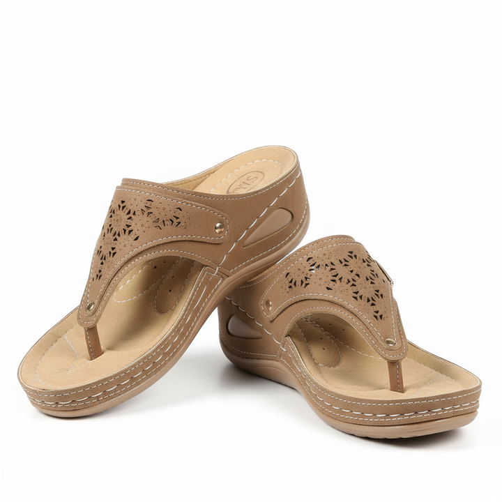 FALUVA Sienna Health Support Sandals Brown