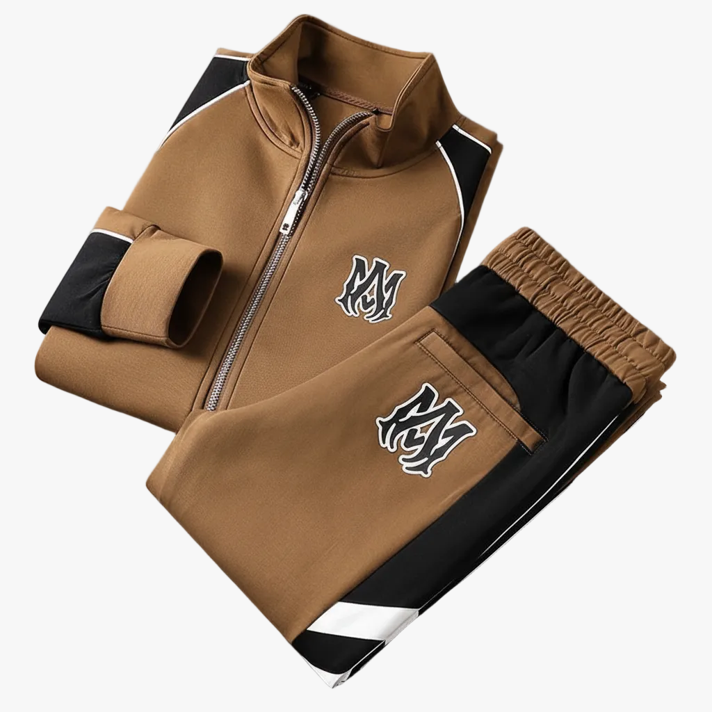 FALUVA Silas Premium Tracksuit Set Chestnut Brown