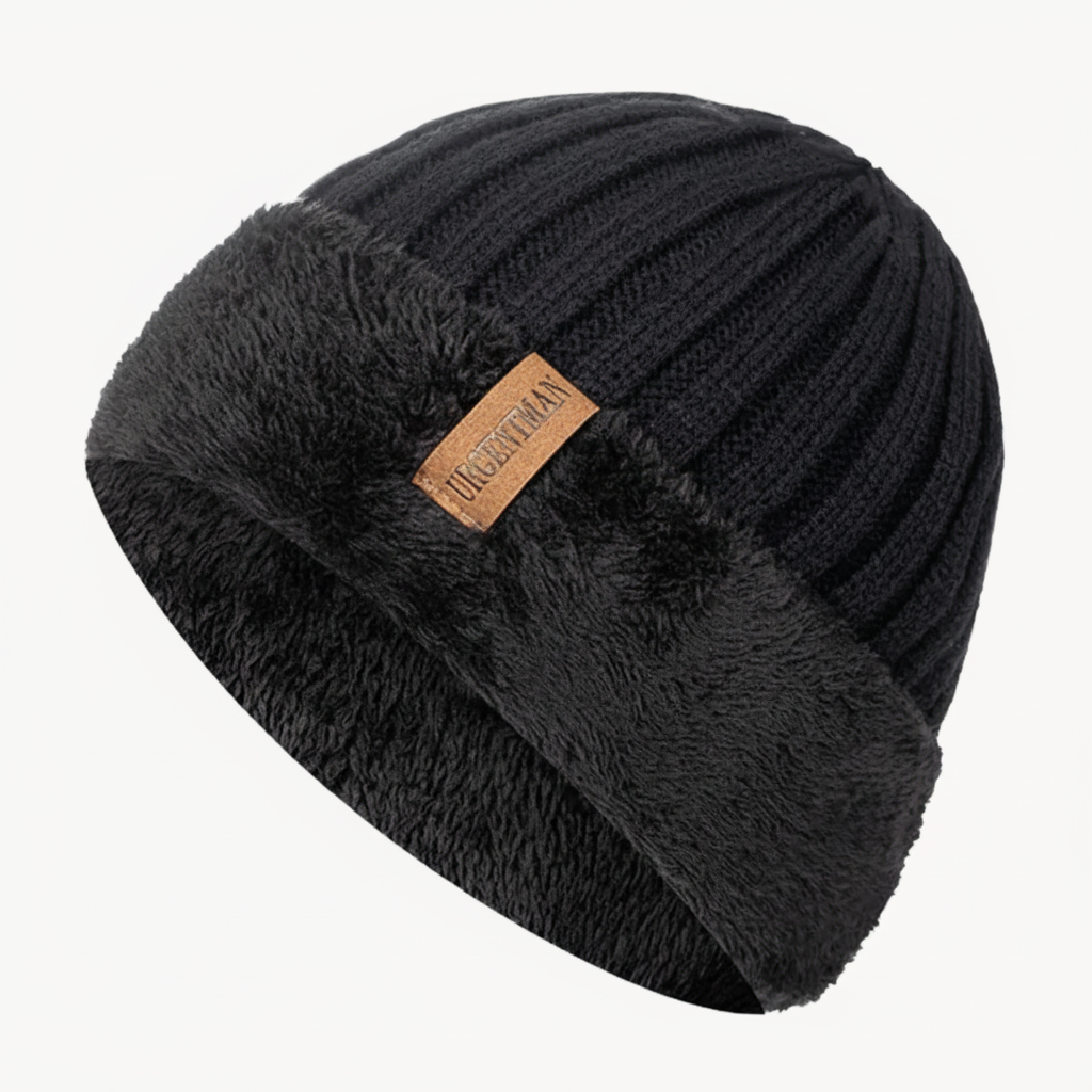 FALUVA Silas Thick Plush Beanie Black