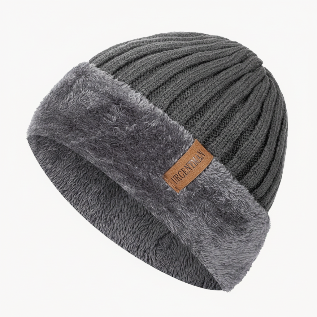 FALUVA Silas Thick Plush Beanie Grey