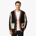 FALUVA Sloane Cardigan - Wool Blend Patch Pocket Black
