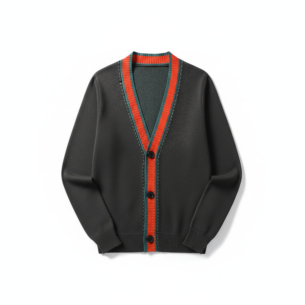 FALUVA Sloane Cardigan - Wool Blend Patch Pocket
