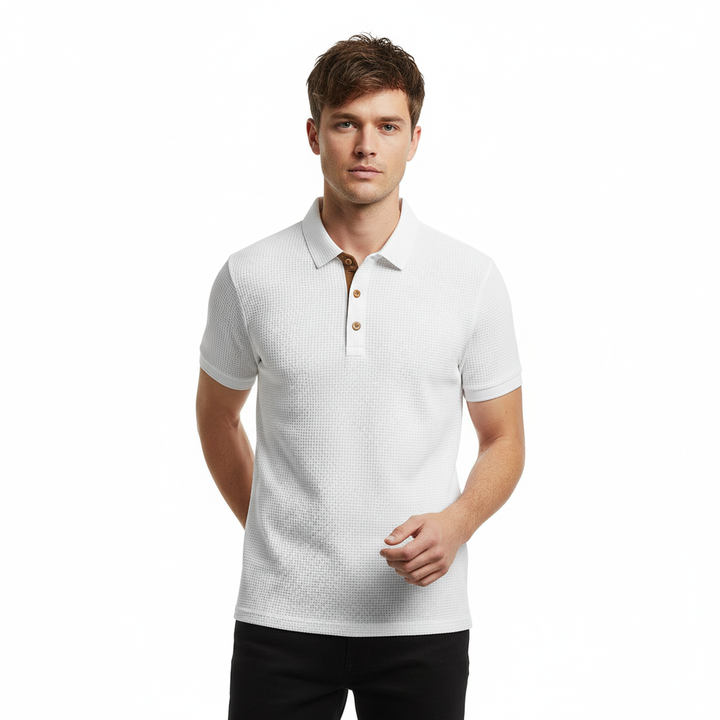 FALUVA Sloane Polo Shirt Pearl White
