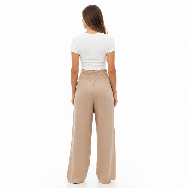 FALUVA Sonia Smocked Pocketed Pants