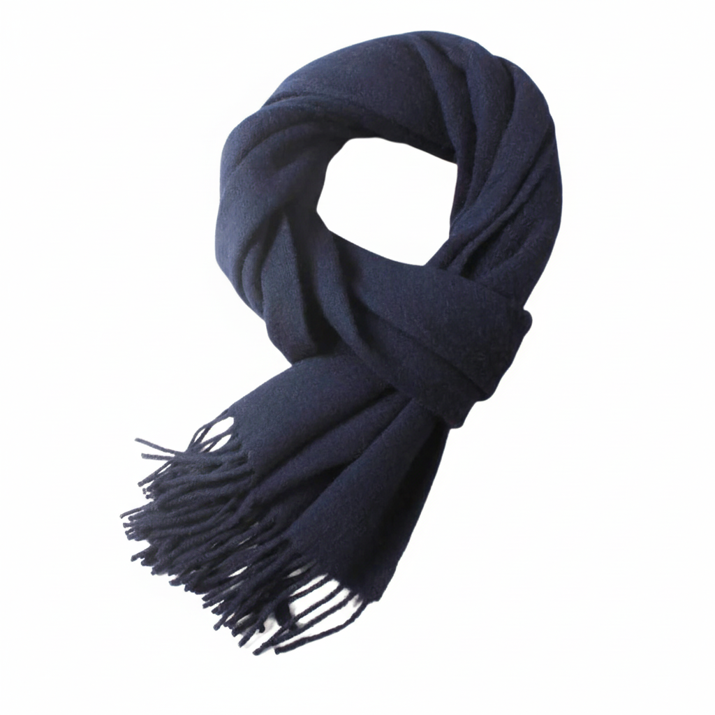 FALUVA Stefan Wool Scarf Navy