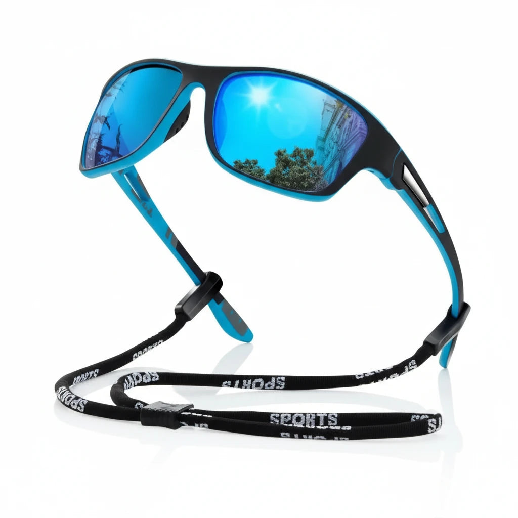FALUVA Unisex Amor Sport Sunglasses Polarized UV400 Blue