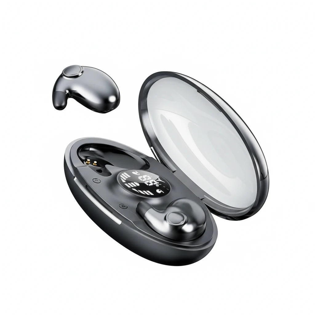 FALUVA Unisex Invisible Compact Wireless Bluetooth Earbuds for Sleep Black