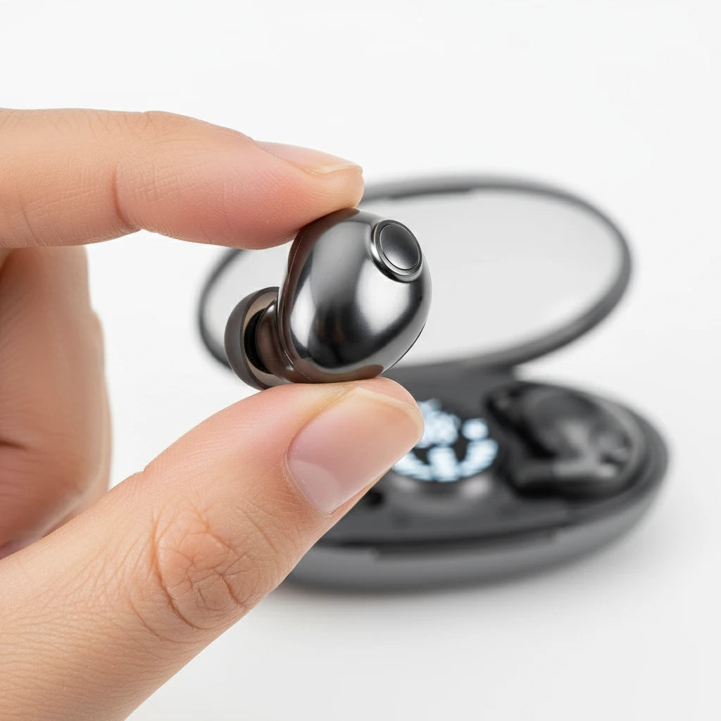 FALUVA Unisex Invisible Compact Wireless Bluetooth Earbuds for Sleep