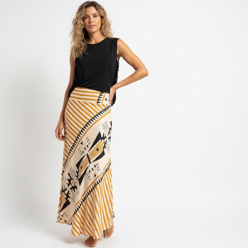 FALUVA Uza Tassel Trim Relaxed Top