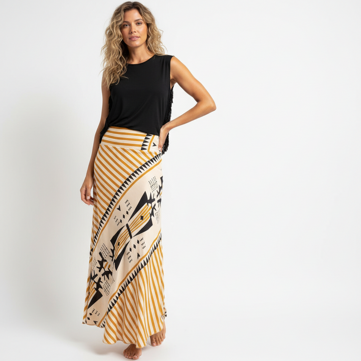 FALUVA Uza Tassel Trim Relaxed Top